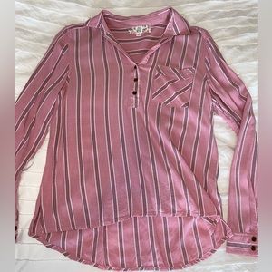 Pink Rose striped top